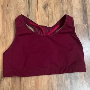 Old Navy Women’s Maroon/Burgundy Sports Bra Workout Size Large